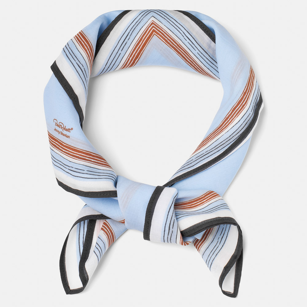 blå scarf i tencel